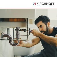 Sifon din oțel inoxidabil Kirchhoff pentru lavoar și chiuvetă, cu gardă hidraulică, element de scurgere, scurgere pentru baie, crom 2
