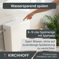 WC nádržka Kirchhoff, biela, 6-9 litrov, s úsporným splachovacím tlačidlom, možnosť montáže z troch strán, nástenné vyhotovenie 2