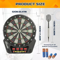 KIRJAUDU Elektronikus Darts Tábla LCD Kijelzővel Felnőtteknek 6