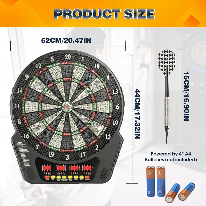 KIRJAUDU Elektronikus Darts Tábla LCD Kijelzővel Felnőtteknek