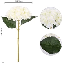 Kisflower 6 darabos selyem hortenzia művirág csokor esküvőhöz, partira, irodába, otthonba - fehér 6