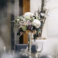 Kisflower 6 darabos selyem hortenzia művirág csokor esküvőhöz, partira, irodába, otthonba - fehér 4