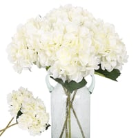 Kisflower hodvábna kytica hortenzií – biela – 6 ks 2