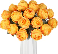 Kisflower Selyem Műrózsa Csomag - 10 db Sárga Hosszúszárú Művirág 52 cm, Élethű Dekoráció Esküvőre, Otthonba, Irodába 7