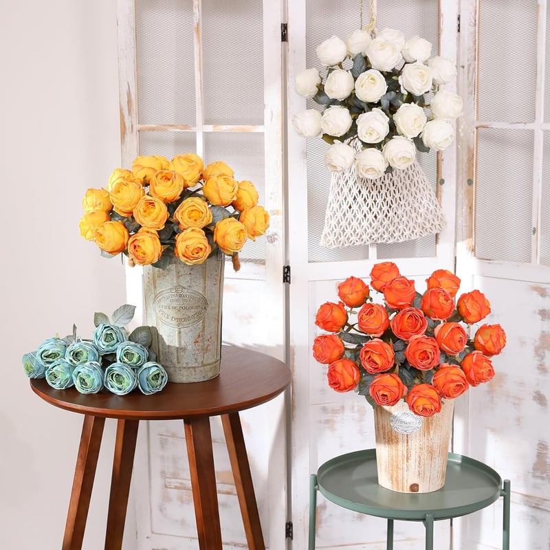 Kisflower Selyem Műrózsa Csomag - 10 db Sárga Hosszúszárú Művirág 52 cm, Élethű Dekoráció Esküvőre, Otthonba, Irodába
