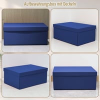 KISPATTI Plava kartonska kutija za pohranu s poklopcem i mašnom, 30x20x12 cm, mala kutija za pohranu za dom, spavaću sobu, dnevni boravak, ured 4