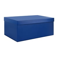 KISPATTI Plava kartonska kutija za pohranu s poklopcem i mašnom, 30x20x12 cm, mala kutija za pohranu za dom, spavaću sobu, dnevni boravak, ured 1