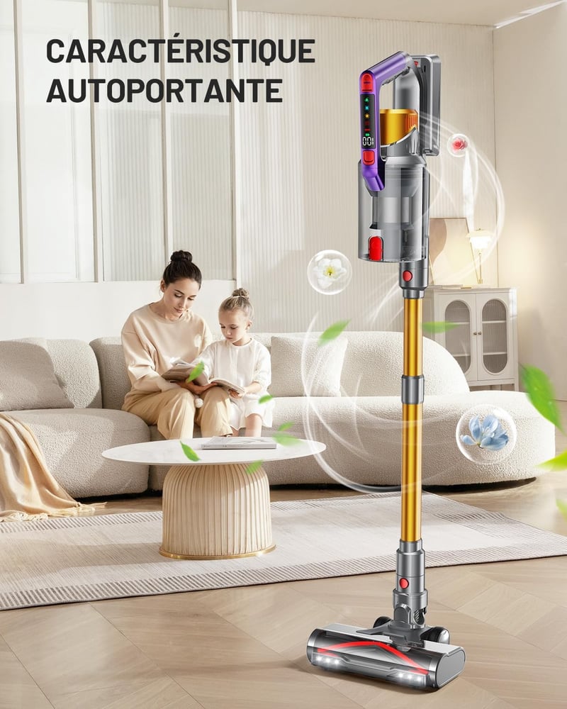 Kissof Cordless Vezeték Nélküli Porszívó 550W 45KPa 60 Perc LED Kijelző