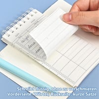 Mini vreckový zápisník Kisstta, 4 ks – Malý anglický zápisník, denník, plánovač do školy, práce a na cesty, ružový 5
