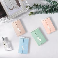 Mini vreckový zápisník Kisstta, 4 ks – Malý anglický zápisník, denník, plánovač do školy, práce a na cesty, ružový 6