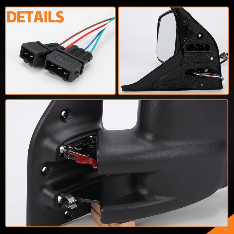 Kistrba Bal Oldali Visszapillantó Tükör VW T4 1996-2003 - Elektromos, Fűthető Üveggel, OEM 701857507H Kompatibilis Alkatrész