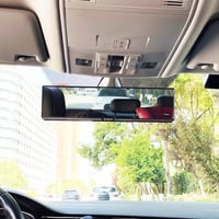 Kitbest Széles Látószögű Visszapillantó Tükör 30cm - Univerzális Csíptetős Panoráma Tükör Autóhoz, SUV-hoz, Teherautóhoz Holttér Csökkentéss 3