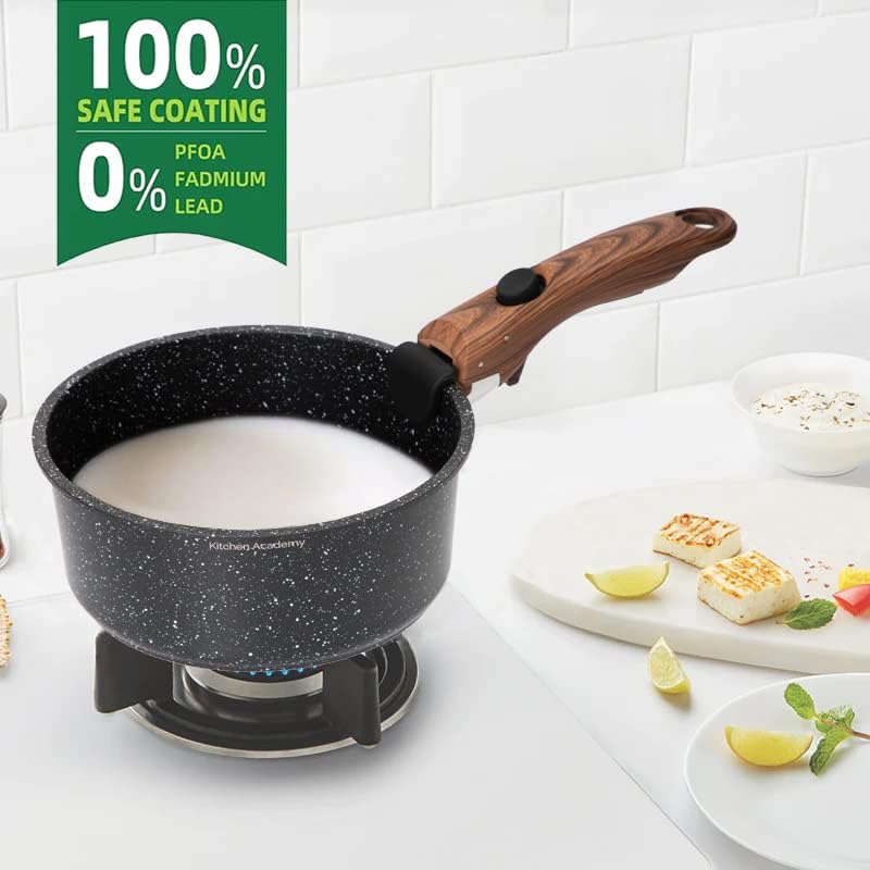 Kitchen Academy 10 részes edénykészlet levehető fogantyúval, indukciós serpenyő és lábos szett, 20/25 cm serpenyő, 18 cm fazék, minden főzől