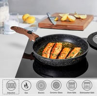 Kitchen Academy 10 részes edénykészlet levehető fogantyúval, indukciós serpenyő és lábos szett, 20/25 cm serpenyő, 18 cm fazék, minden főzől 3