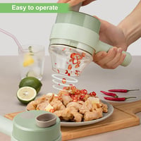 Kitchen Goods 4 az 1-ben elektromos zöldségvágó, hordozható akkumulátoros aprító és húsvágó gép 2