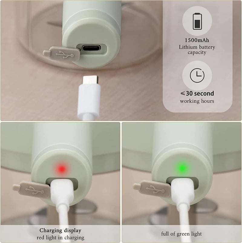 Kitchen Goods 4 az 1-ben elektromos zöldségvágó, hordozható akkumulátoros aprító és húsvágó gép
