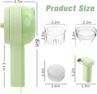 Kitchen Goods 4 az 1-ben elektromos zöldségvágó, hordozható akkumulátoros aprító és húsvágó gép 7