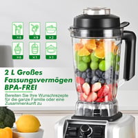 Kitchen in the box 1500W Turmixgép 2L Kapacitás 8 Pengés Keverő Állítható Sebességgel 2