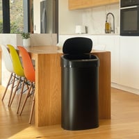 Automatický kuchynský kôš Kitchen Move Majestic, 58 l, vysoká kapacita, matná čierna nehrdzavejúca oceľ s pántom 8
