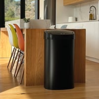 Automatický kuchynský kôš Kitchen Move Majestic, 58 l, vysoká kapacita, matná čierna nehrdzavejúca oceľ s pántom 3
