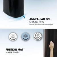 Automatický kuchynský kôš Kitchen Move Majestic, 58 l, vysoká kapacita, matná čierna nehrdzavejúca oceľ s pántom 7