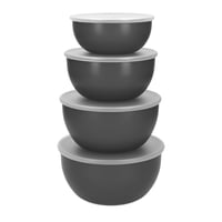Súprava 4 misiek na prípravu jedla KitchenAid s viečkami – antracitová sivá, 380 ml, 4 ks 1