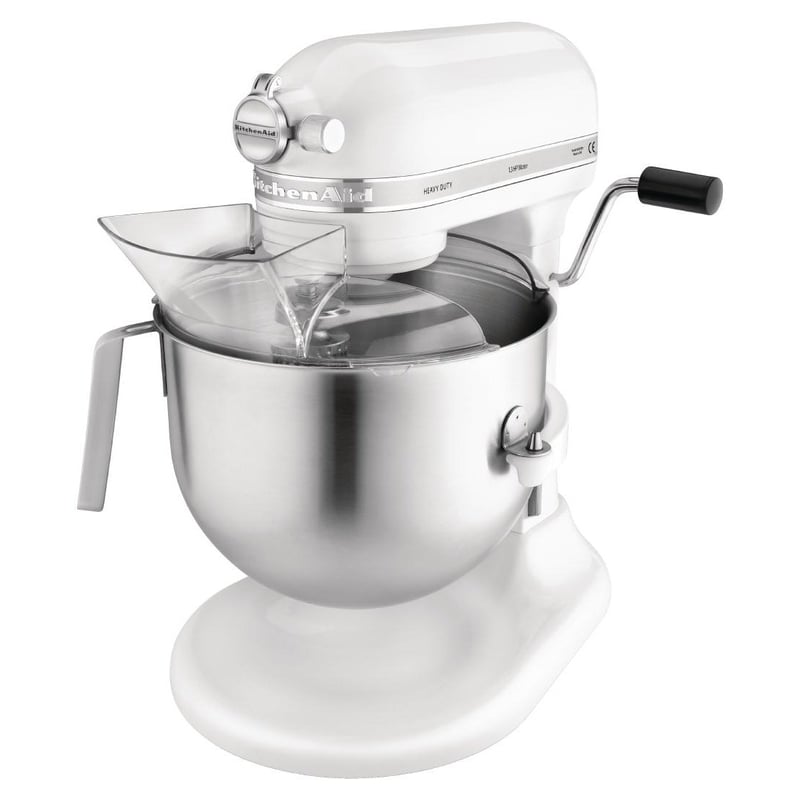 Robot de bucătărie KitchenAid 5KSM7591XBWH Heavy Duty, 1,3 CP, bol de 6,9 L, Alb