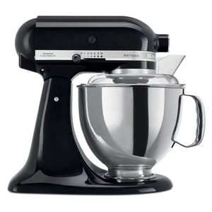 Robot de bucătărie KitchenAid Artisan 5KSM175PSEOB 4,8 L Negru Onyx cu bol din oțel inoxidabil și 5 accesorii