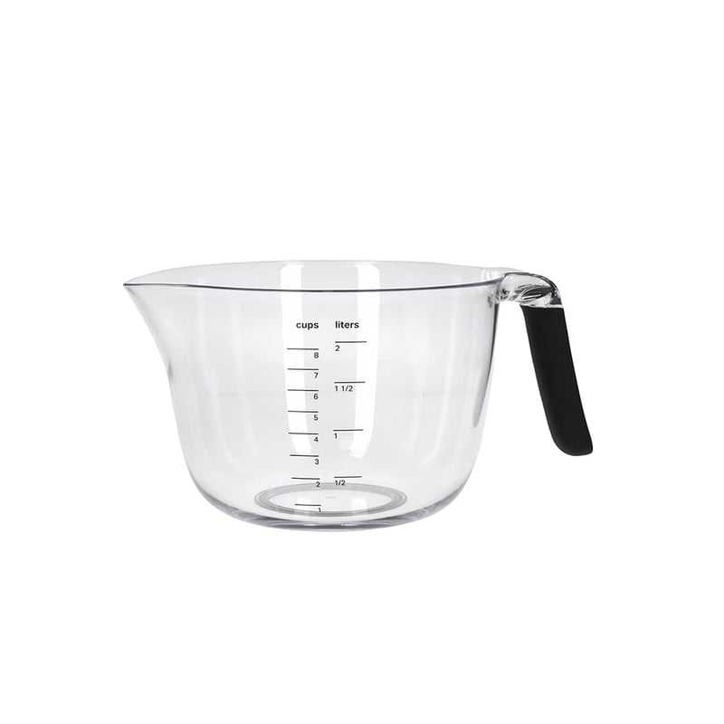 Bol amestecător și de măsurare KitchenAid cu mâner, 2 litri (8 căni), lavabil în mașina de spălat vase, negru