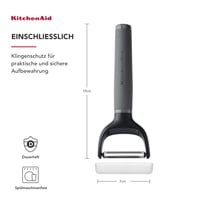 KitchenAid Soft Grip Y-gulica - boja ugljen siva, s ergonomskom drškom, za guljenje voća i povrća 3
