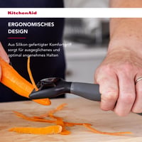 KitchenAid Soft Grip Y-gulica - boja ugljen siva, s ergonomskom drškom, za guljenje voća i povrća 4