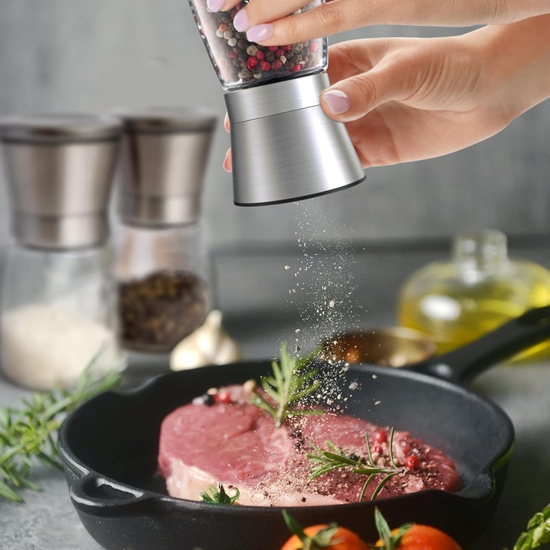 KitchenBoss Só és Borsőrlő 2 db Rozsdamentes Acél Kerámia Magozóval