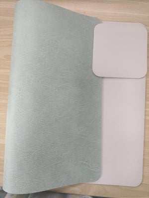 KitchenBoss set podmetača za tanjure 6 kom., efekt kože, 43x30 cm - svijetlozelena/bež