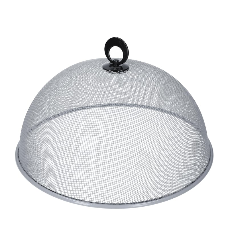 KitchenCraft Fémhálós Ételfedő Kupola Piknikhez és Gyümölcstálhoz, Ezüst Fém, Ø 35 cm