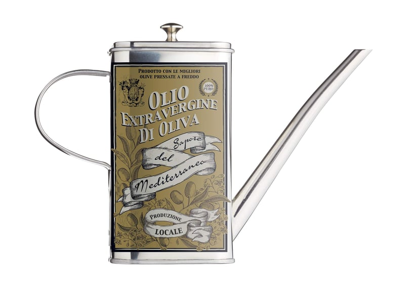 KitchenCraft World of Flavours posuda od nehrđajućeg čelika za maslinovo ulje s vintage uzorkom, 500 ml