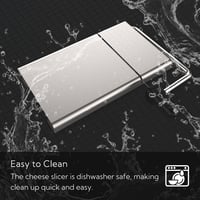 KITCHENDAO Cserélhető Sajtszeletelő Dróttal, Mérőráccsal és Vágódeszkával - Stainless Steel 5