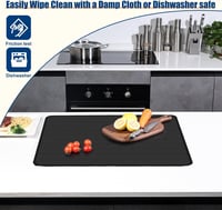 KitchenRaku Indukciós tűzhely védőlap, mágneses szilikontakaró 78x52cm fekete 6