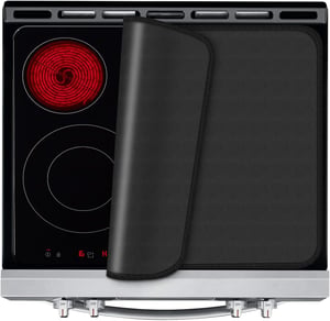 Protecție pentru plită cu inducție KitchenRaku, silicon magnetic - negru - 78x52 cm