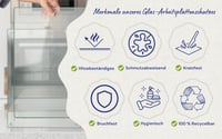 Tocător de bucătărie din sticlă Kitchenville 50x40 cm - Sticlă securizată, rezistentă la căldură, anti-zgârieturi și anti-alunecare - Design transparent - Protecție pentru blatul de lucru din bucătărie 2
