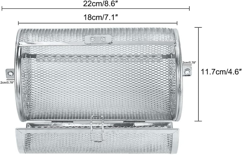Kitchnexus Rotisserie Grill Kosár Kávébab Pörkölő Dob BBQ