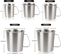 Kitchnexus rozsdamentes mérőkancsó 1 literes tejkiöntő kávéhoz 4