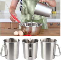 Kitchnexus rozsdamentes mérőkancsó 1 literes tejkiöntő kávéhoz 2