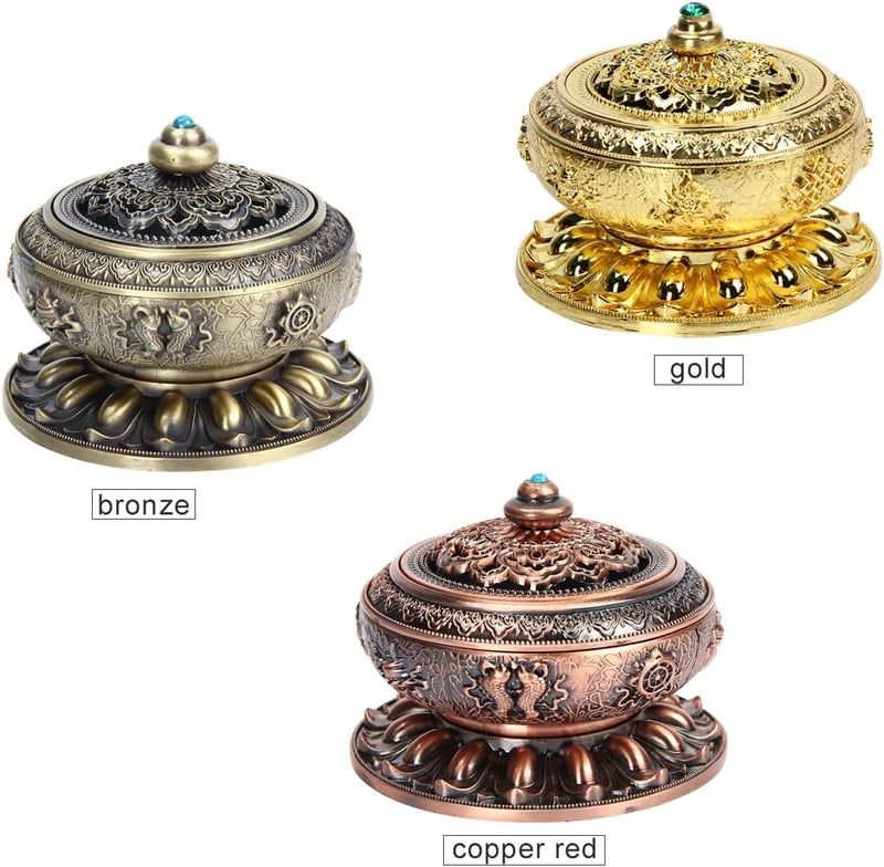 Kitchnexus tibeti füstölőtartó 10x8 cm faragott