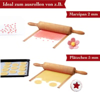 KITCHTIC Premium tésztagyúró készlet 6 részes bükk fa ajándék dobozban 2