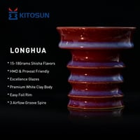 Cap de shisha din argilă roșie KITOSUN, compatibil cu HMD, capacitate 15g 4