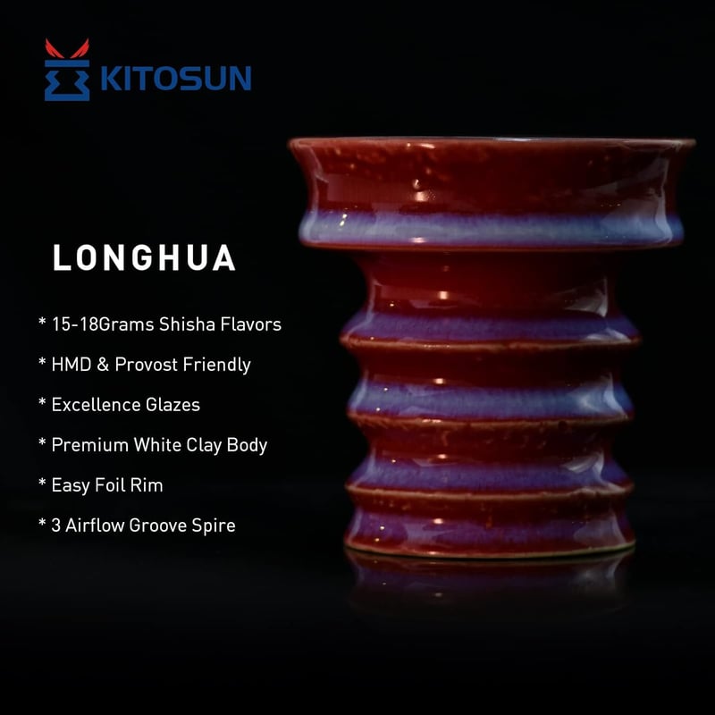 Cap de shisha din argilă roșie KITOSUN, compatibil cu HMD, capacitate 15g