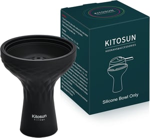 Cap de narghilea din silicon KITOSUN Vortex, înclinație de 70°, capacitate 15-18g, compatibil cu Lotus HMD