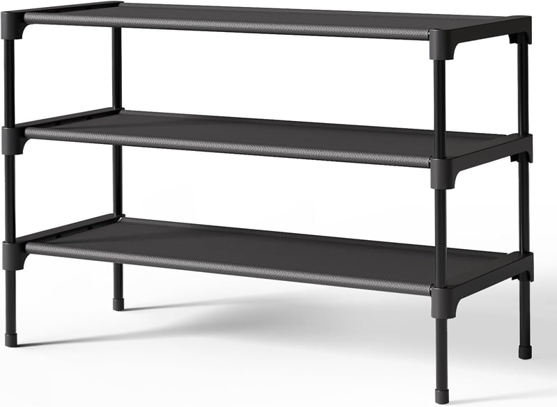 Kitsure cipőtartó szekrény - fekete - 63x30x36 cm
