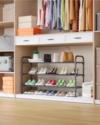 Kitsure Hosszabbított Cipőtartó Előszobához, Kompakt, Fekete 7