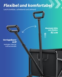 Skladací vozík Kitsure 100 l – Robustný a všestranný nákupný vozík 7